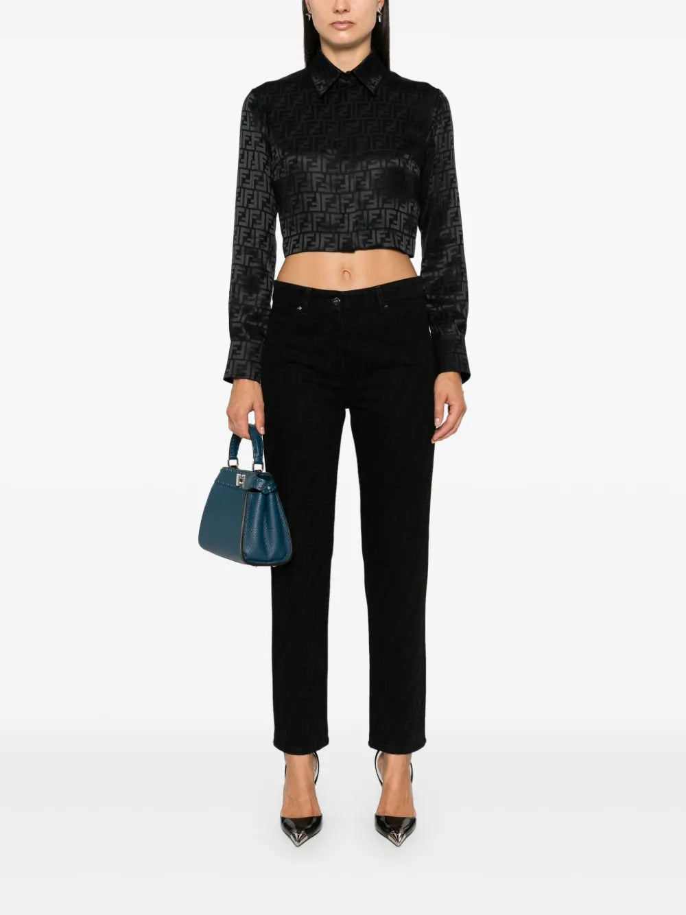 Pants FF Jeans Fendi Black Femme