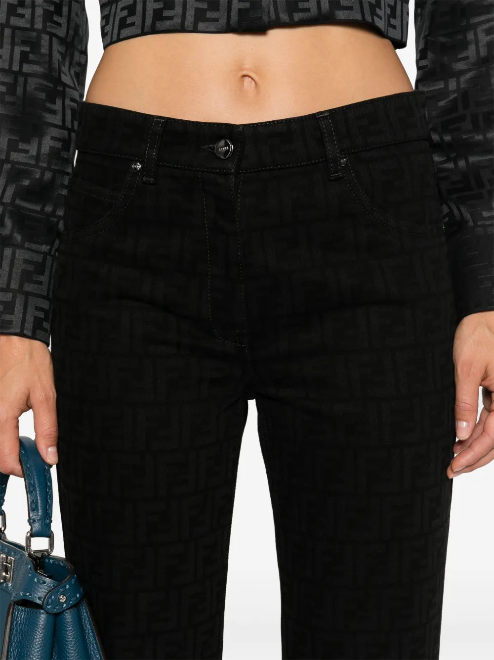 Pants FF Jeans Fendi Black Femme