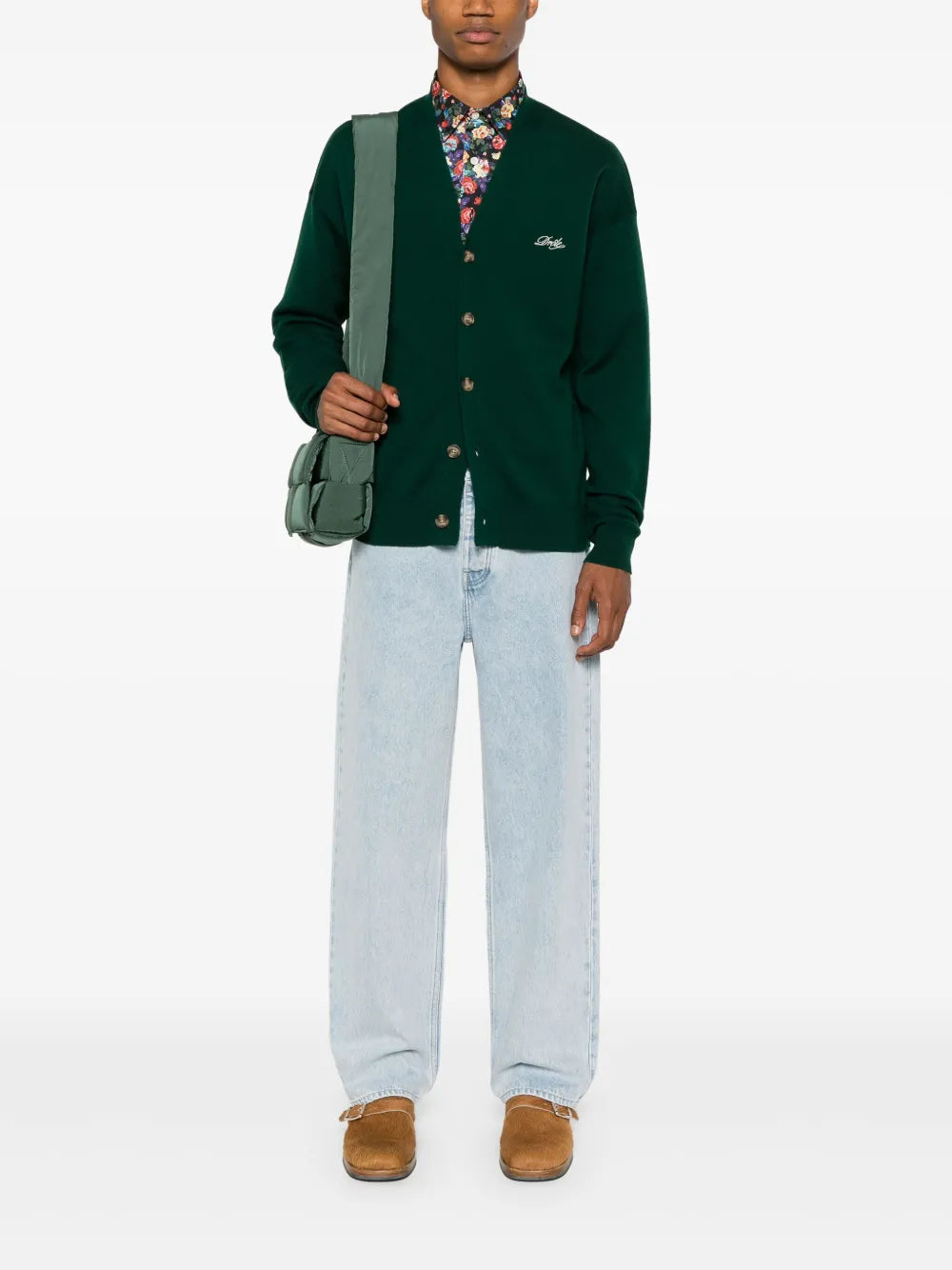 Maglieria Cardigan Divertente Drole De Monsieur Verde Homme