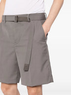 Pantaloni Corti Pantaloni Corti con Cintura Sacai Grigio Uomini