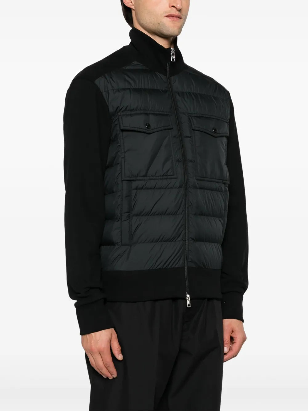 Vestes Veste bi-matière Moncler Noir Homme