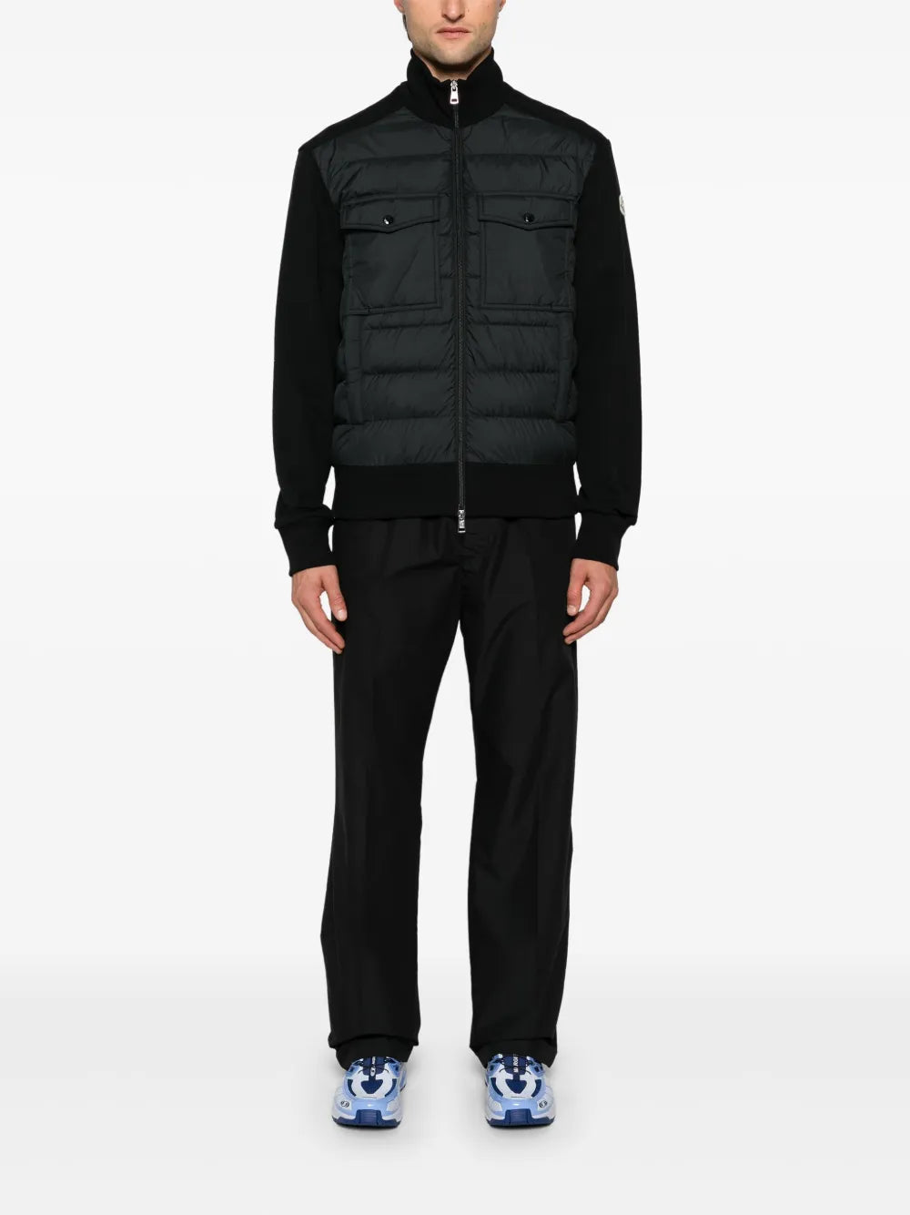 Vestes Veste bi-matière Moncler Noir Homme