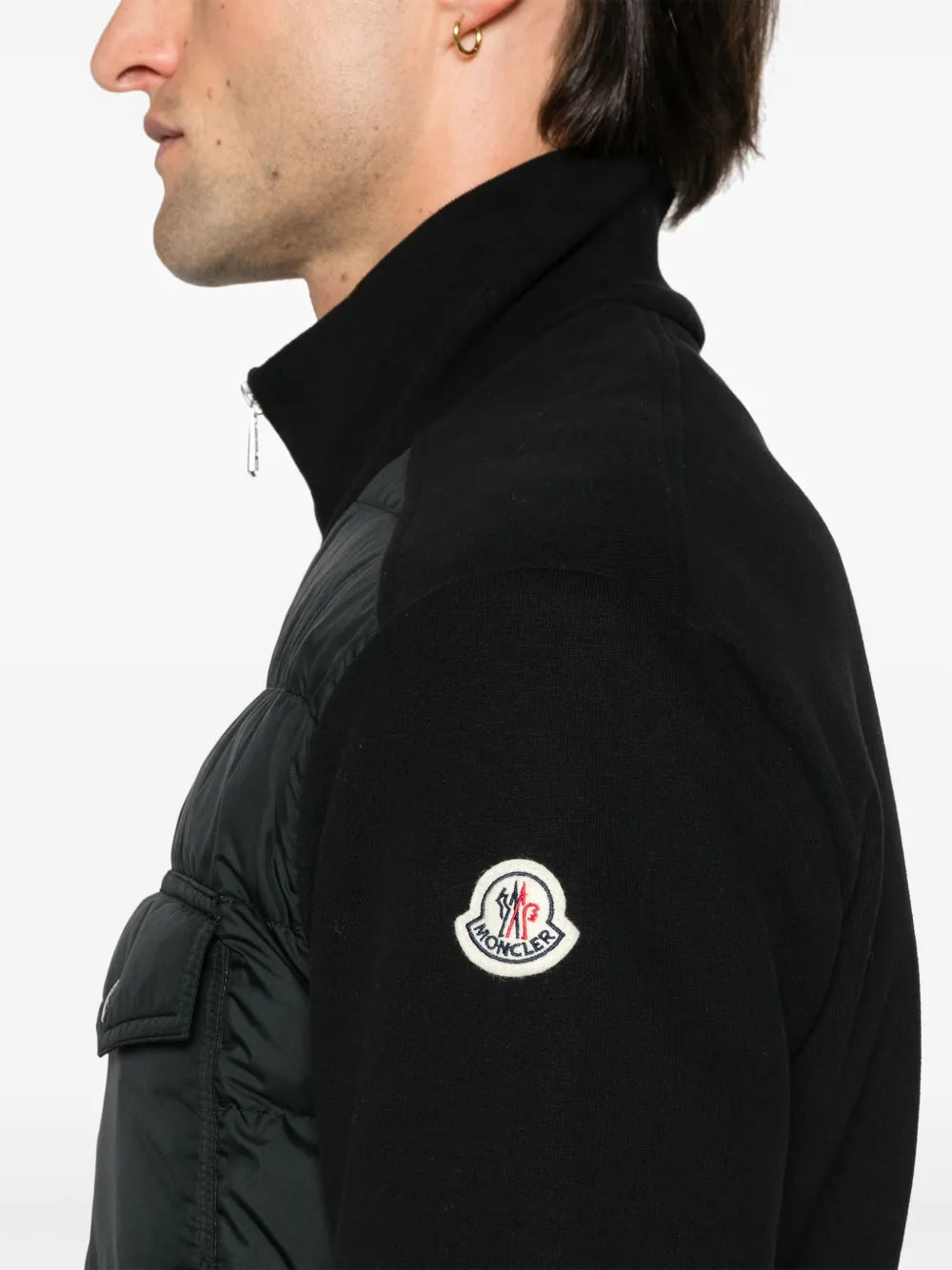Vestes Veste bi-matière Moncler Noir Homme