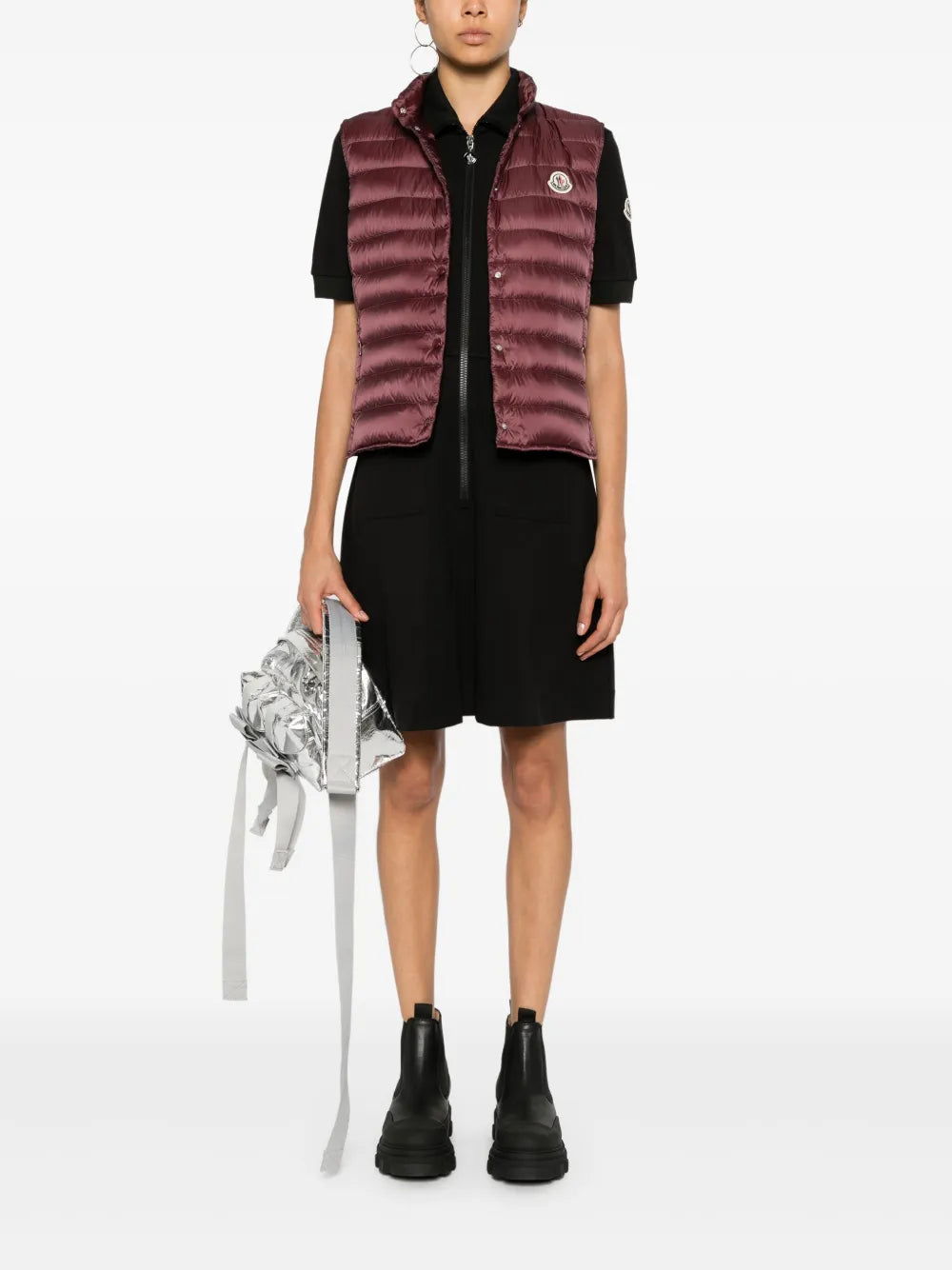 Giacche Giacca in piuma senza maniche Liane Moncler Bordeaux Femme