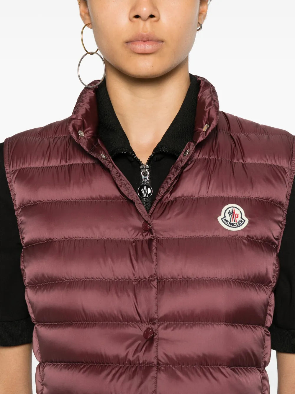 Chaquetas Chaleco de Plumas Sin Mangas Liane Moncler Burdeos Femme