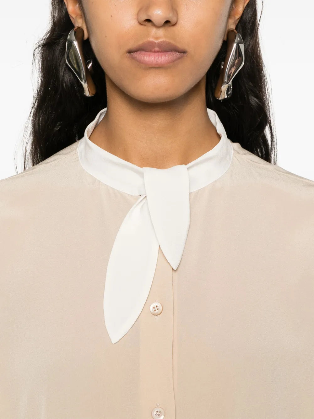 Shirts Beige Silk Shirt Prada Beige Femme