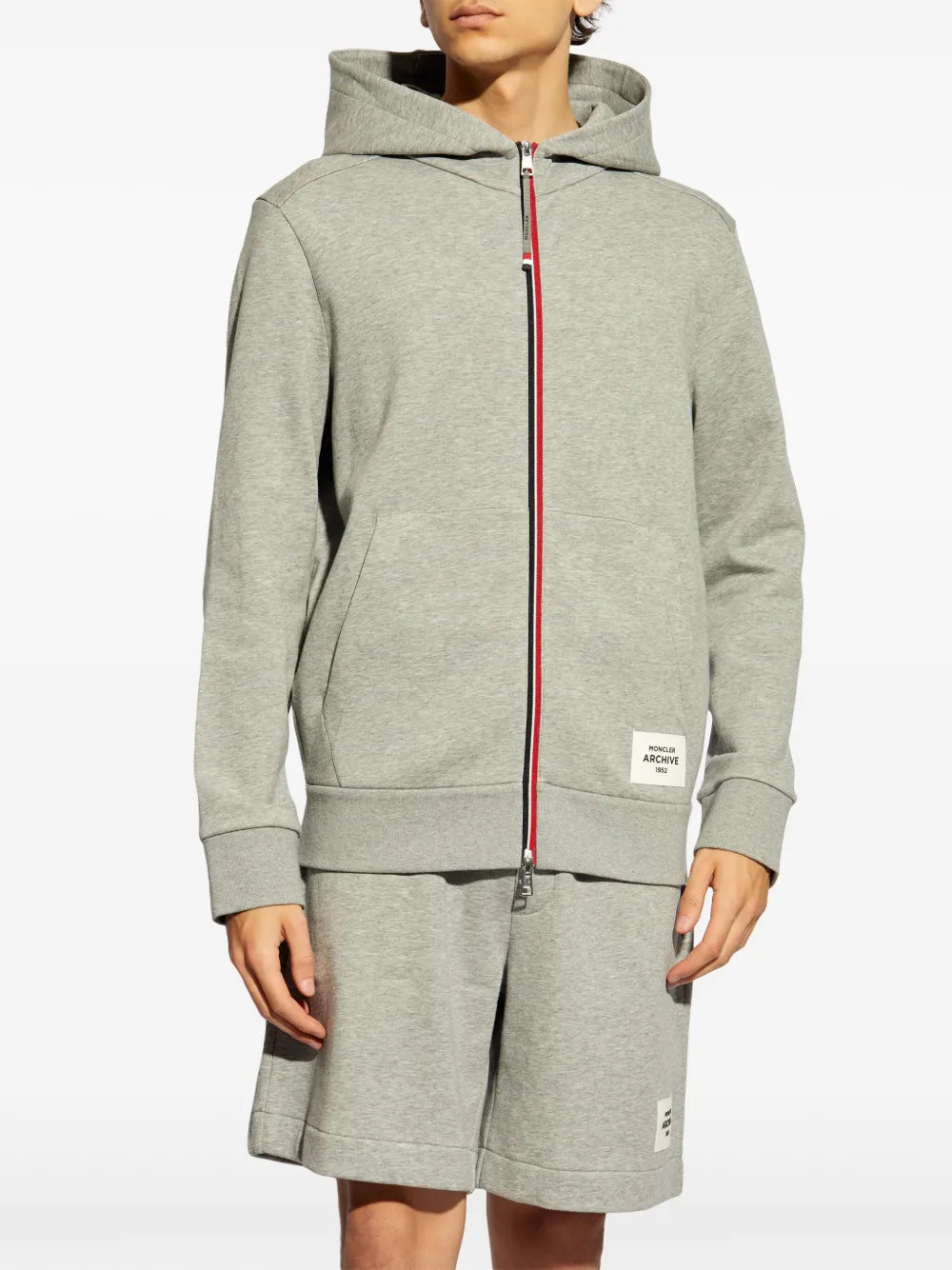 Sweatshirts Sweat à capuche zippé Moncler Gris Homme