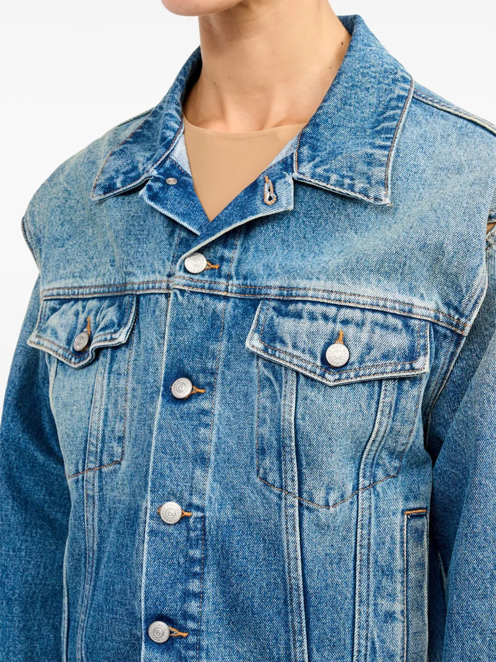 Jaquetas Casaco de Denim Mm6 Azul Femme
