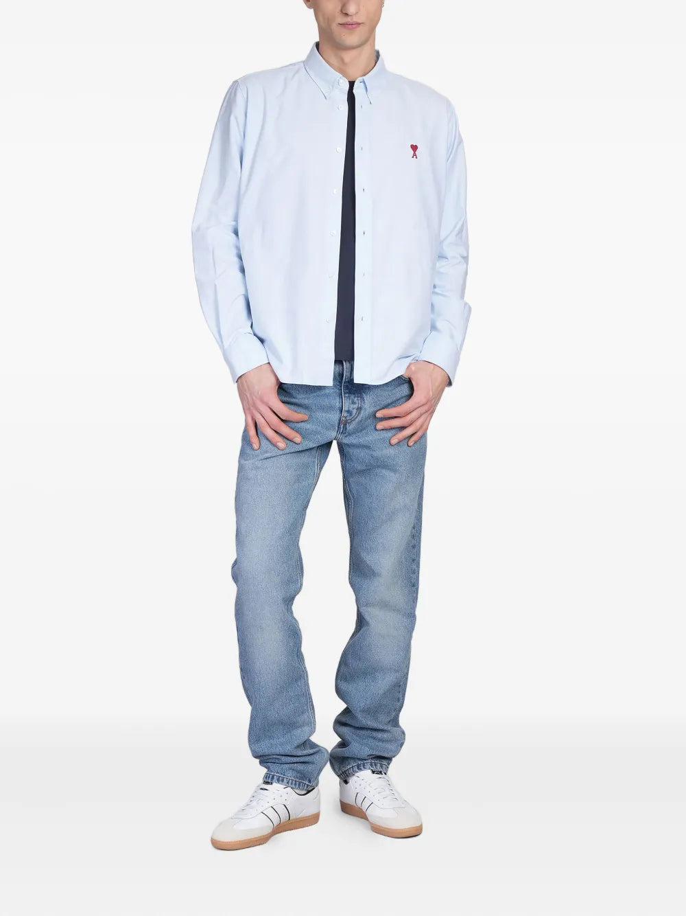 Hemden Baumwollhemd Ami PARIS Blau Unisex