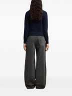 Strickwaren AMI Herz Pullover Ami PARIS Dunkelblau Femme