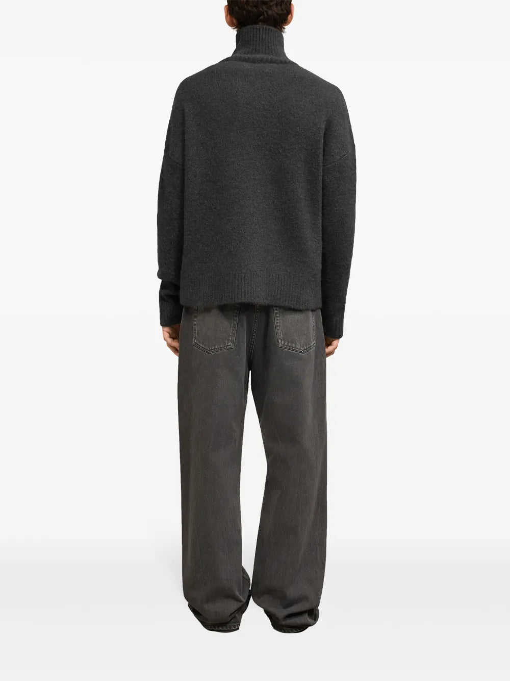 Knitwear AMI de Coeur Turtleneck Ami PARIS Gray Unisex