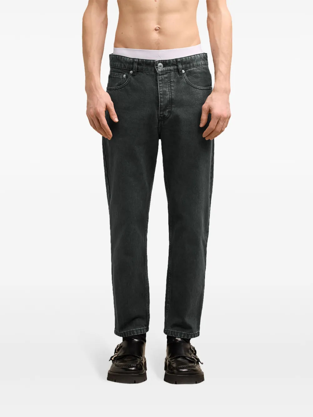 Hosen Tapered Jeans Ami PARIS Grau Homme