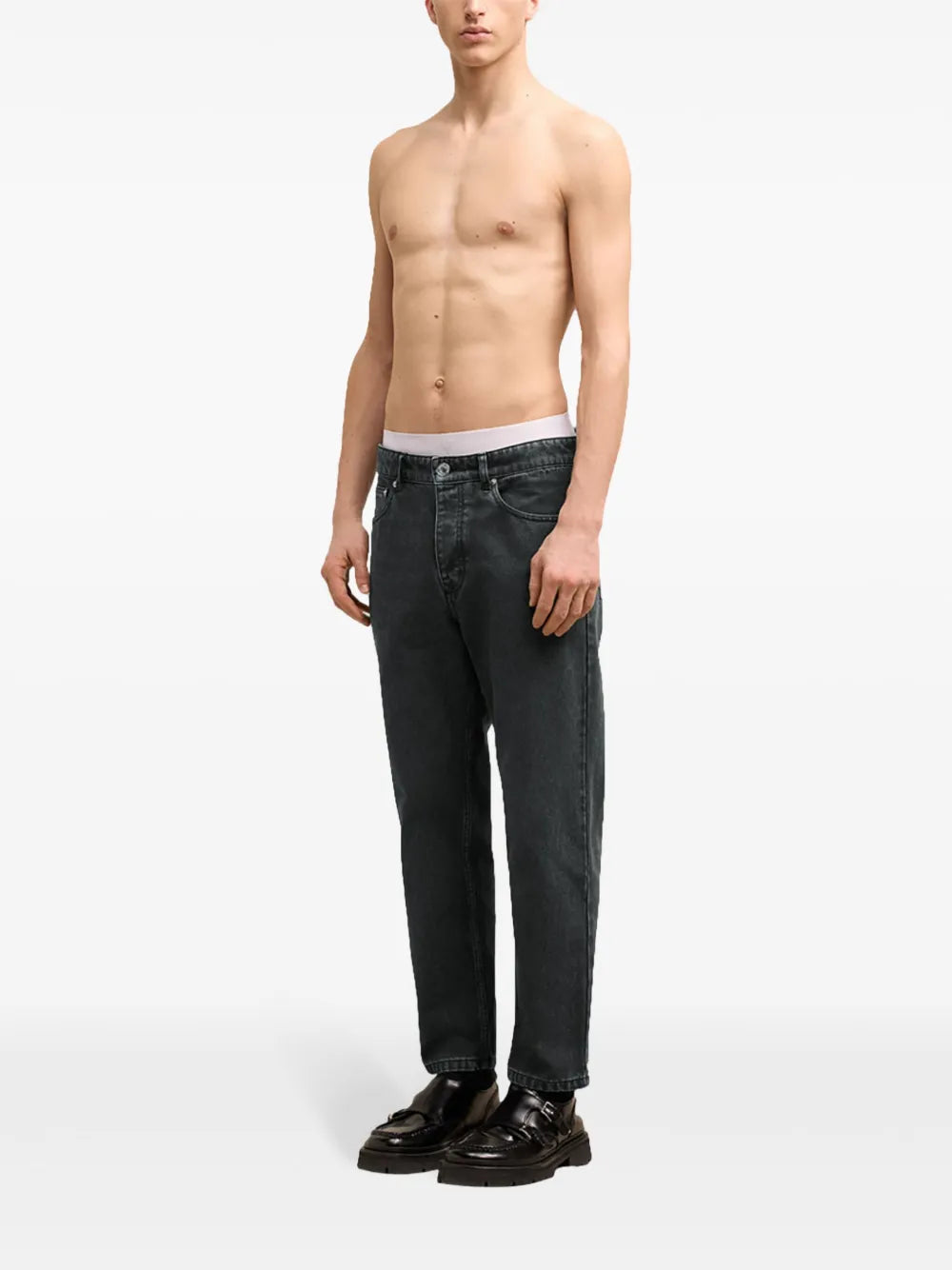 Hosen Tapered Jeans Ami PARIS Grau Homme