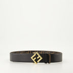 Gürtel Wende-FF-Diamanten-Gürtel Fendi Braun Damen