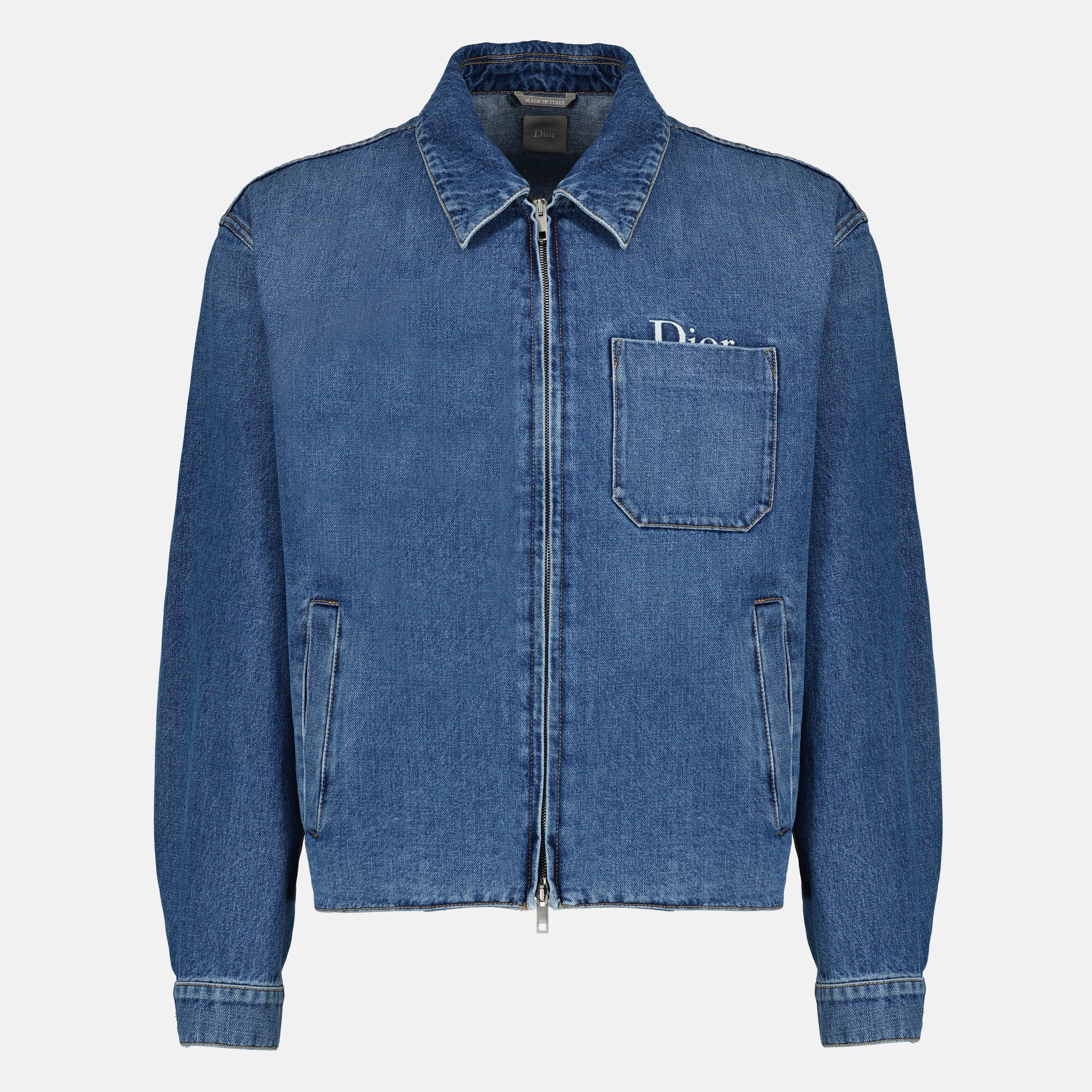 Imagen del artículo Chaqueta de denim azul de Dior para Hombre - Temporada Primavera-Verano 2026 - Vista Frontal