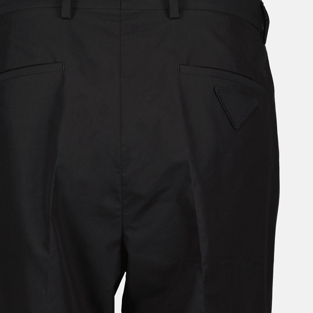 Pantaloni Pantaloni in Cotone Tecnico Prada Nero Homme
