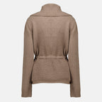 Vestes Beige Gürtelschluss-Zip-Cardigan Moncler Beige Femme