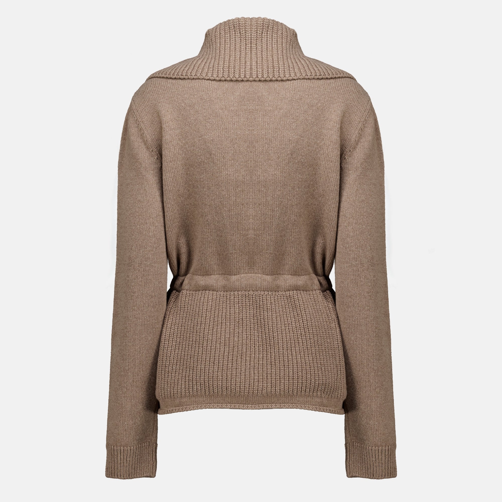 Vestes Cárdigan Beige con Cierre y Cinturón Moncler Beige Femme
