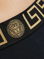 ビーチウェア メデューサ・グレカ ビキニボトム Versace 黒 Femme