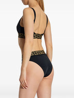 ビーチウェア メデューサ・グレカ ビキニボトム Versace 黒 Femme