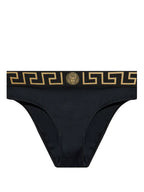 ビーチウェア メデューサ・グレカ ビキニボトム Versace 黒 Femme