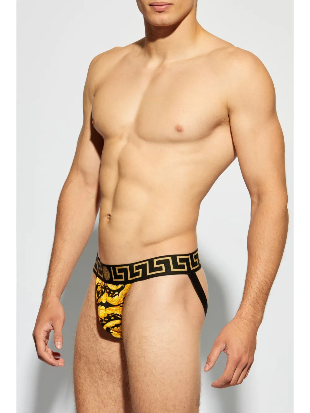 Underwear and homewear Barocco Jockstrap Versace Yellow Homme