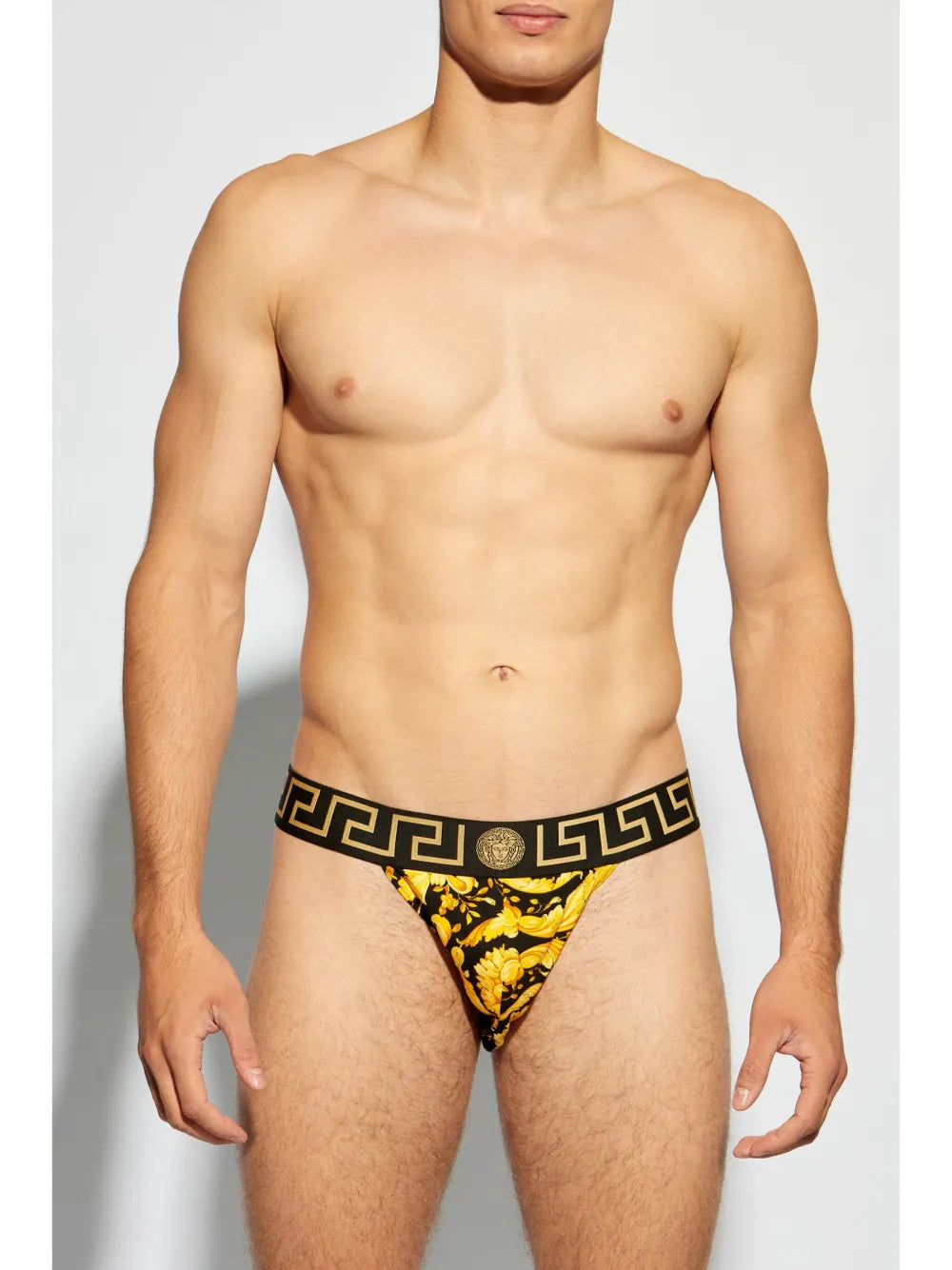 Underwear and homewear Barocco Jockstrap Versace Yellow Homme