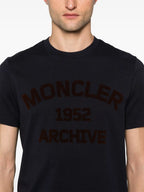 티셔츠 프린트 티셔츠 Moncler 진한 파란색 Homme