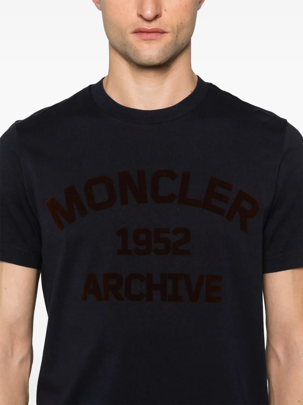 티셔츠 프린트 티셔츠 Moncler 진한 파란색 Homme