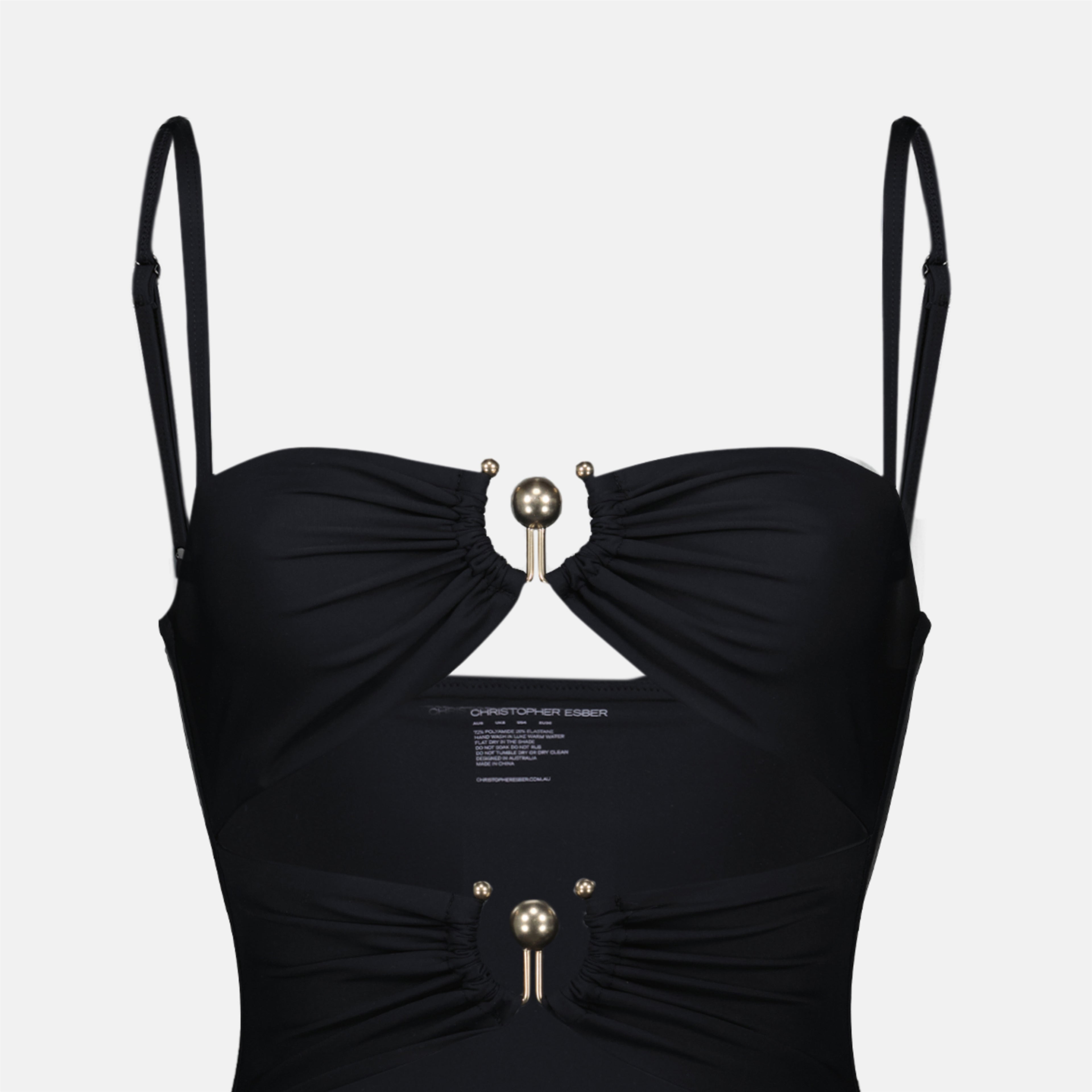 Beachwear Maillot une pièce Christopher Esber Noir Femme