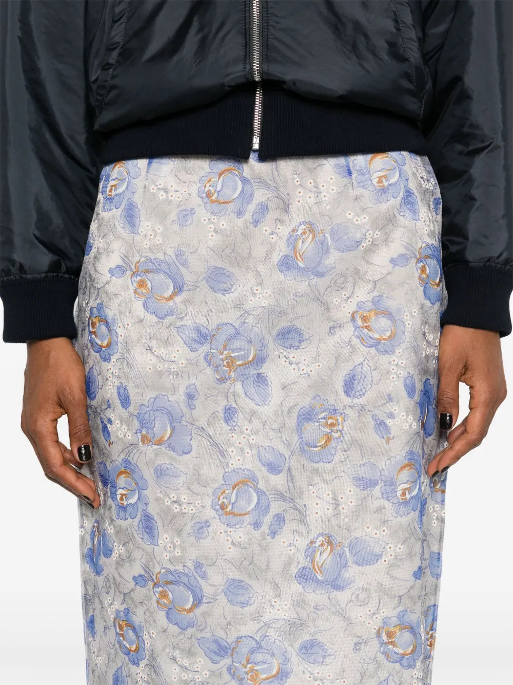Skirts Printed Nylonette Skirt Prada Purple Femme