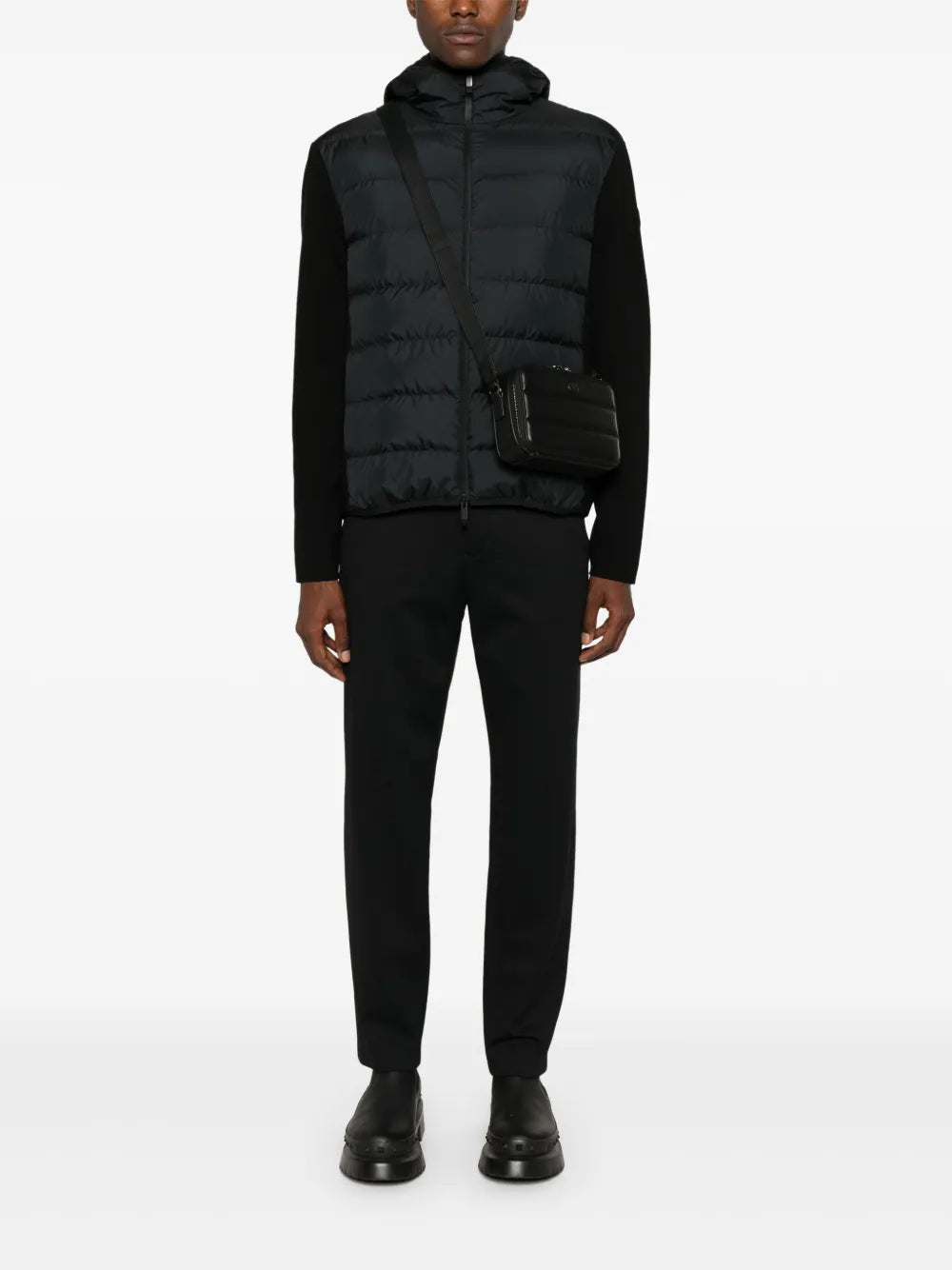 Jackets Two-material jacket Moncler Black Homme