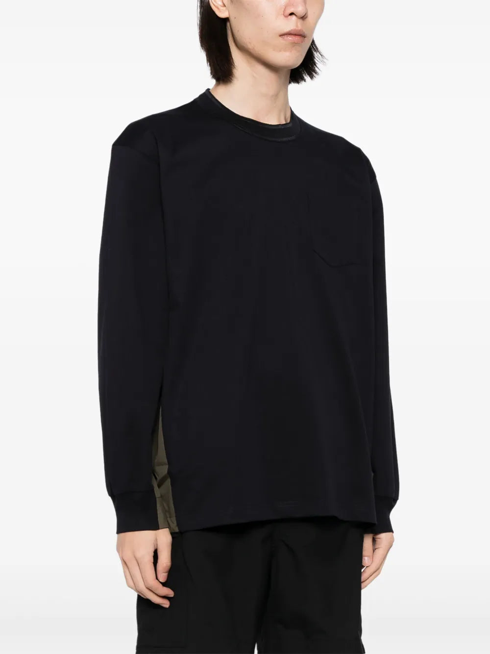 T-shirts T-shirt bicolore Sacai Bleu foncé Homme