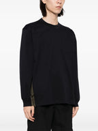 T-shirts T-shirt bicolore Sacai Bleu foncé Homme