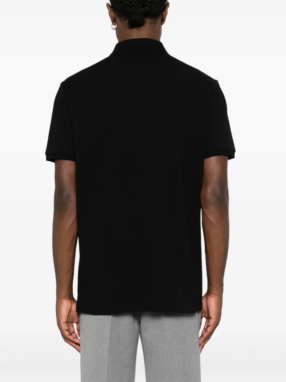 Polos Piqué Cotton Polo Moncler Black Men