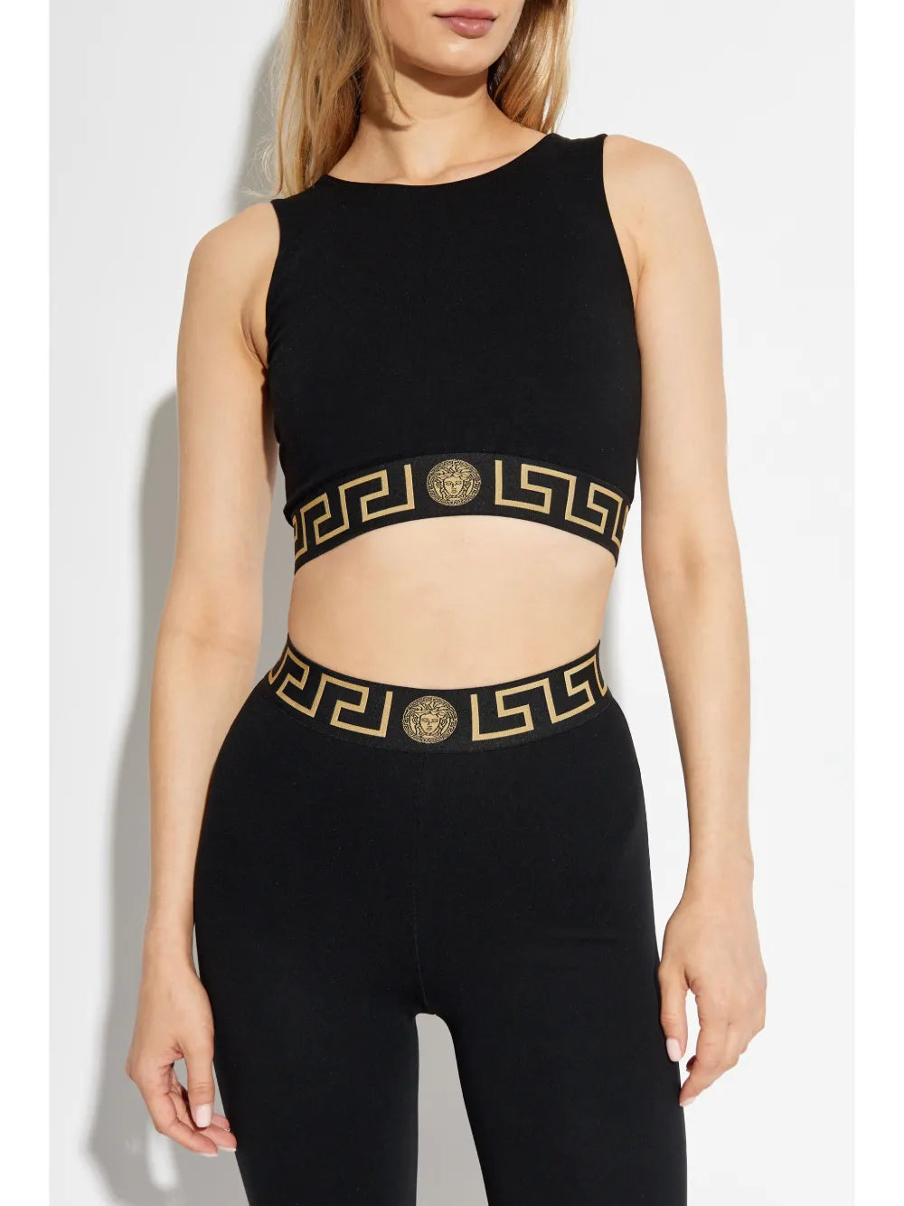 Tops Brassière Medusa Greca Versace Noir Femme