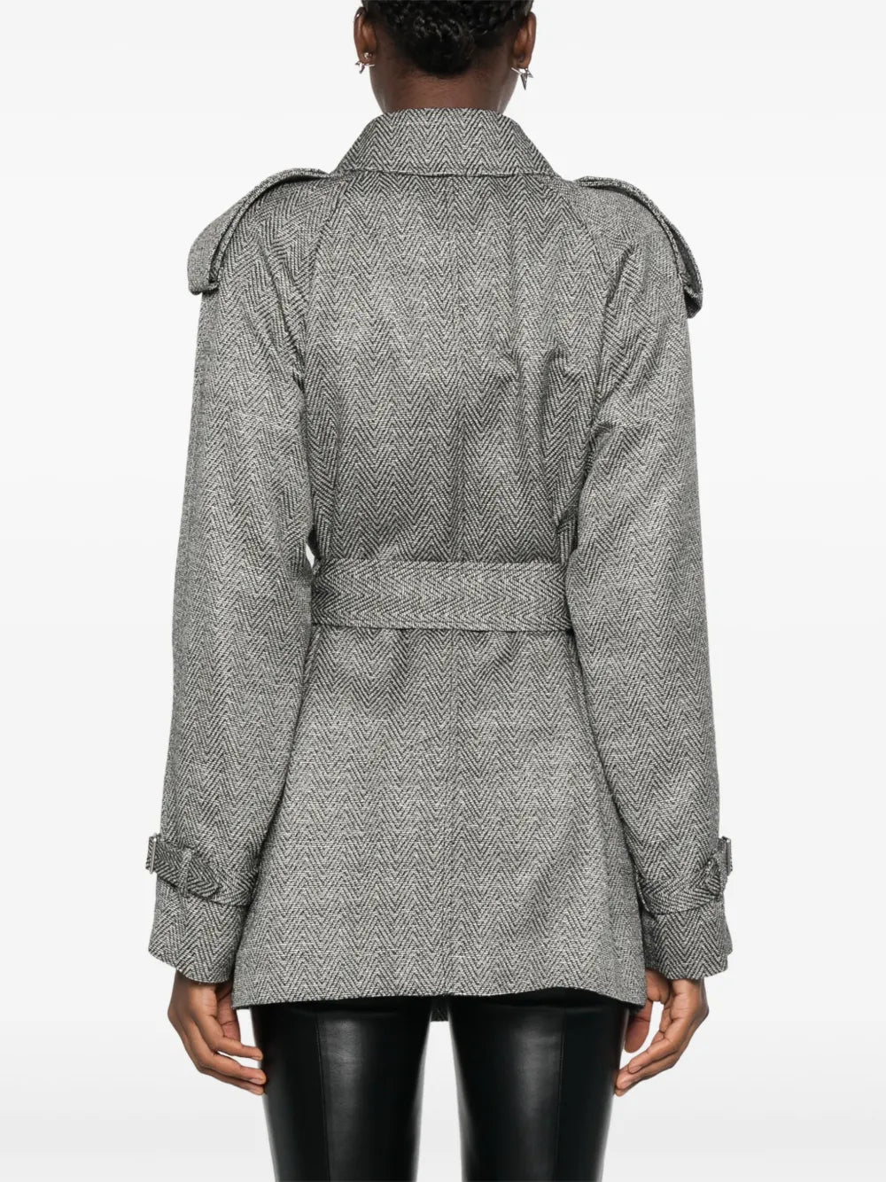 Mäntel Woll- und Seiden-Trenchcoat Burberry Grau Femme