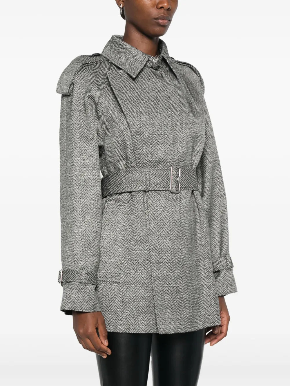 Mäntel Woll- und Seiden-Trenchcoat Burberry Grau Femme