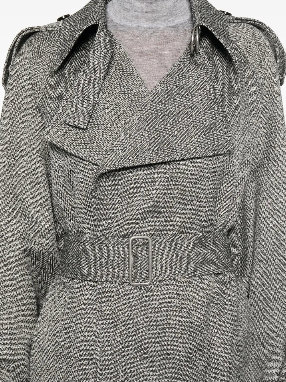 Mäntel Woll- und Seiden-Trenchcoat Burberry Grau Femme