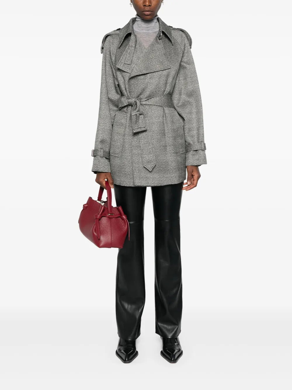 Mäntel Woll- und Seiden-Trenchcoat Burberry Grau Femme