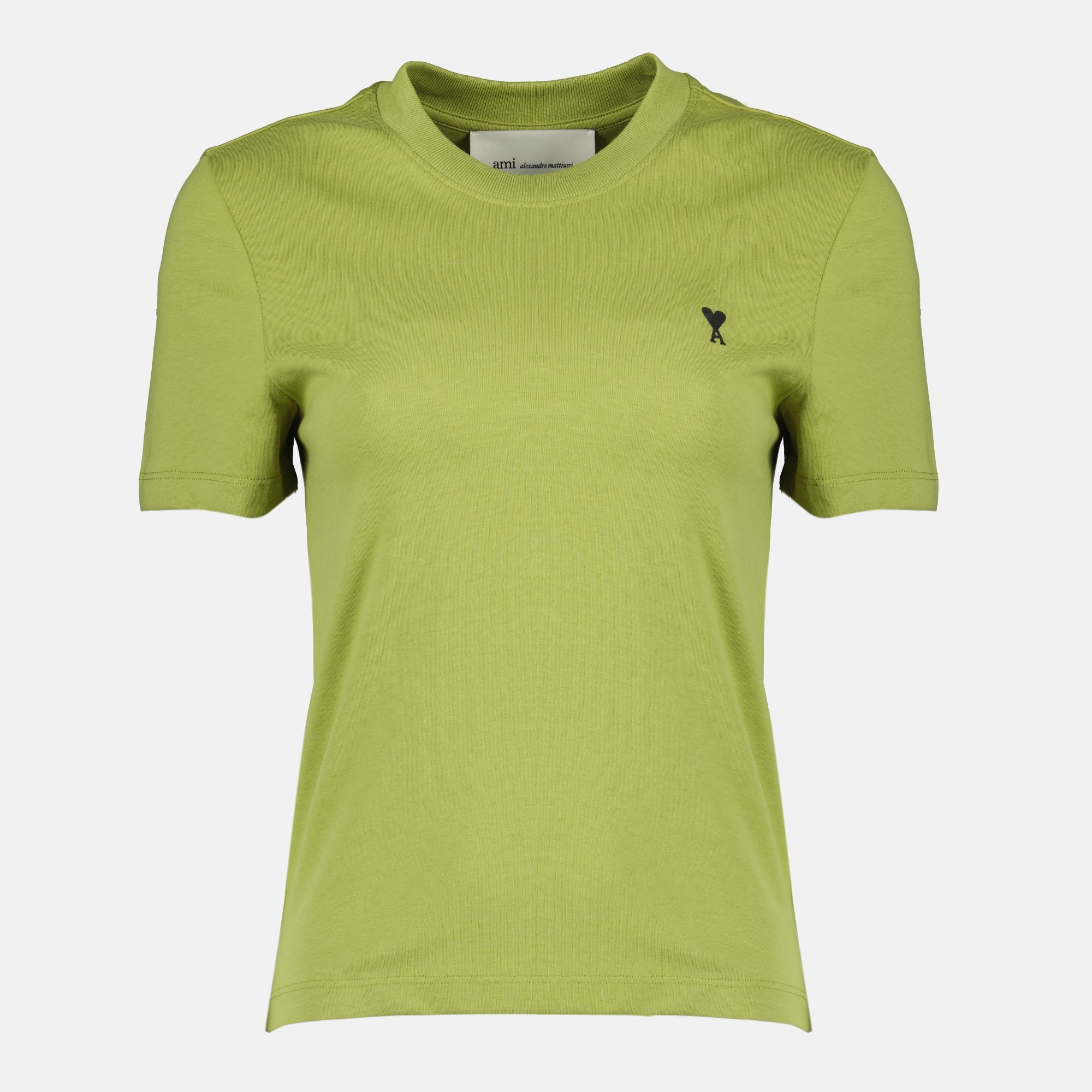 Image de l'article T-shirt AMI de coeur vert de la marque Ami PARIS pour Femme - Saison Printemps-Été 2026 - Vue de Face