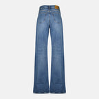Imagen de los jeans baggy de denim de la marca Saint Laurent para mujer - Temporada Otoño-Invierno 2025 - Vista Trasera