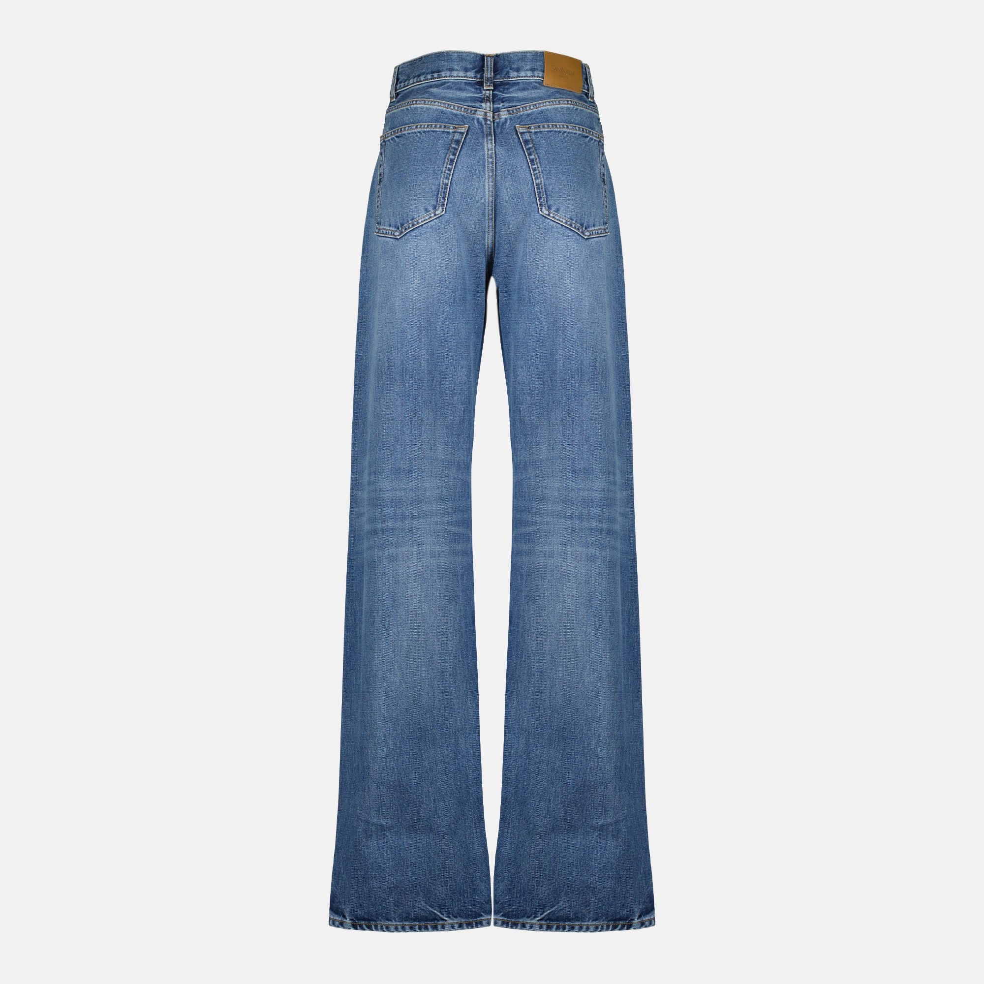 Image of the Saint Laurent women's baggy denim jeans - Autumn-Winter 2025 - Back View