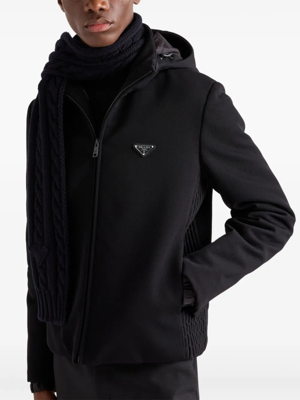 Jacken Dickes Nylonjacke Prada Schwarz Homme