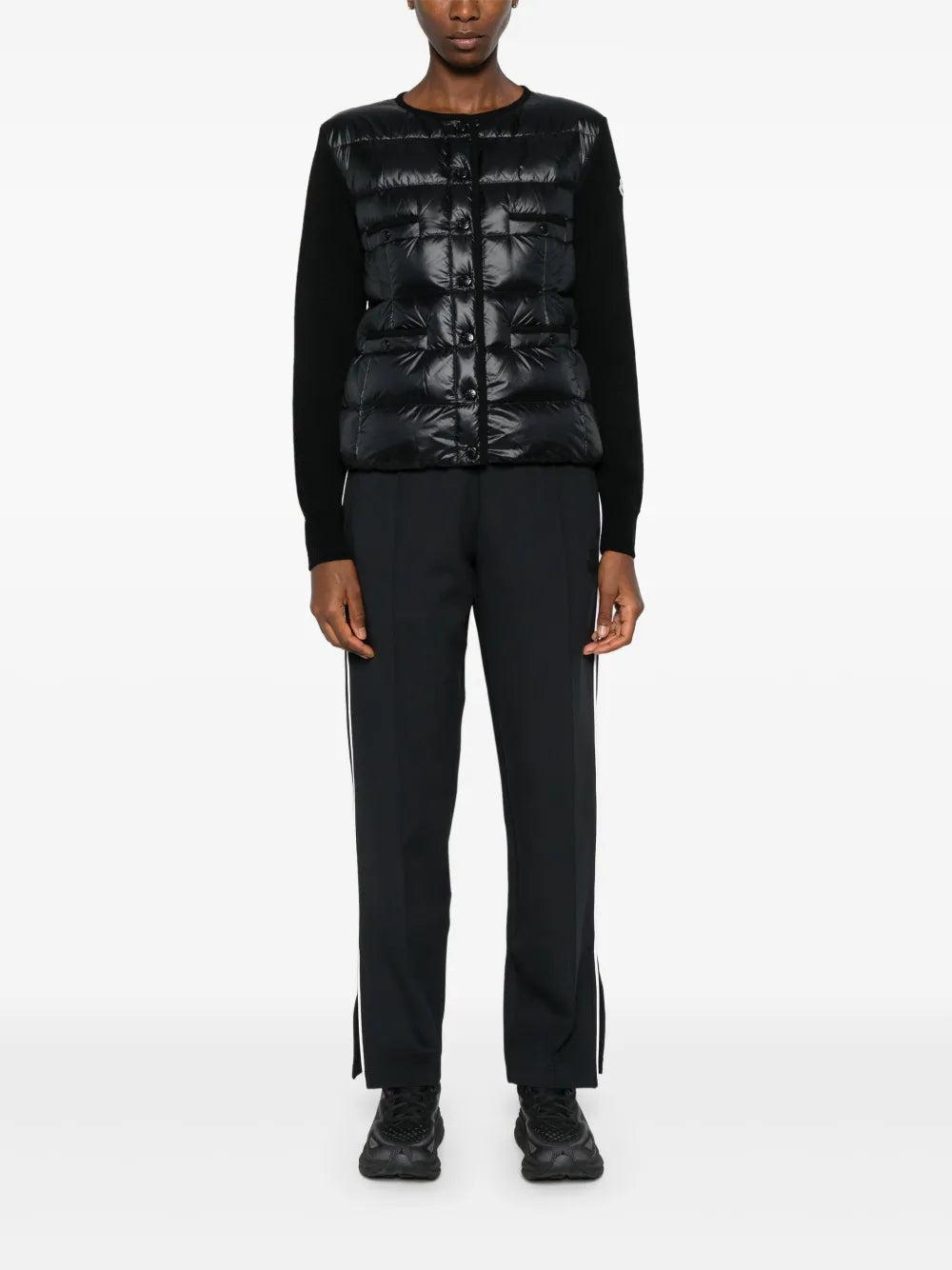 Image de l'article Cardigan bi-matière de la marque Moncler pour Femme - Saison Automne-Hiver 2025 - Vue de Dos