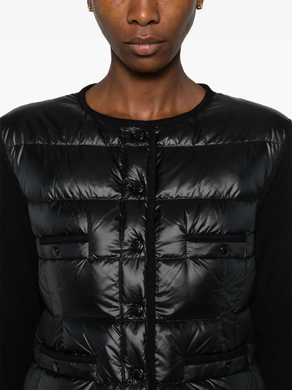 Image de l'article Cardigan bi-matière de la marque Moncler pour Femme - Saison Automne-Hiver 2025 - Vue détaillée_5