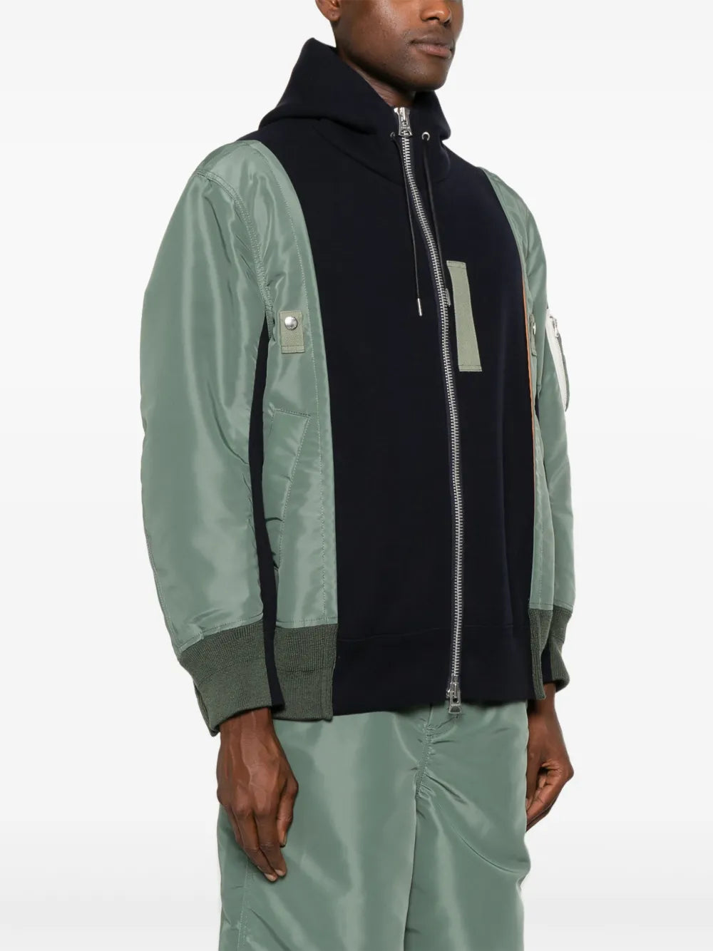 재킷 투톤 봄버 Sacai 진한 파란색 남성