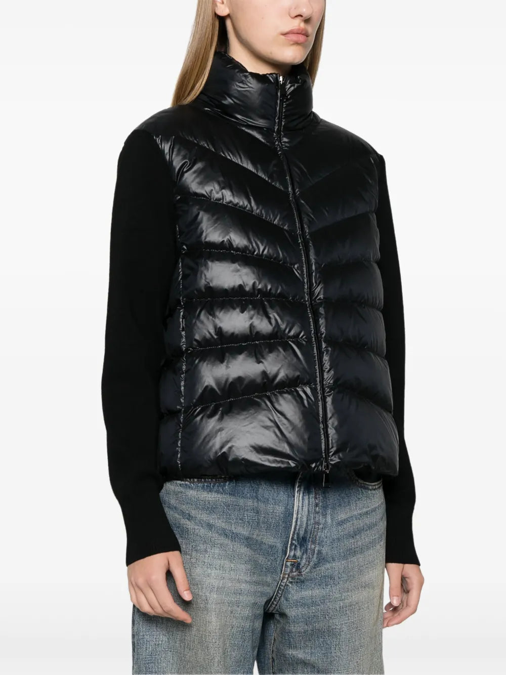 Vestes Veste bi-matière Moncler Noir Femme