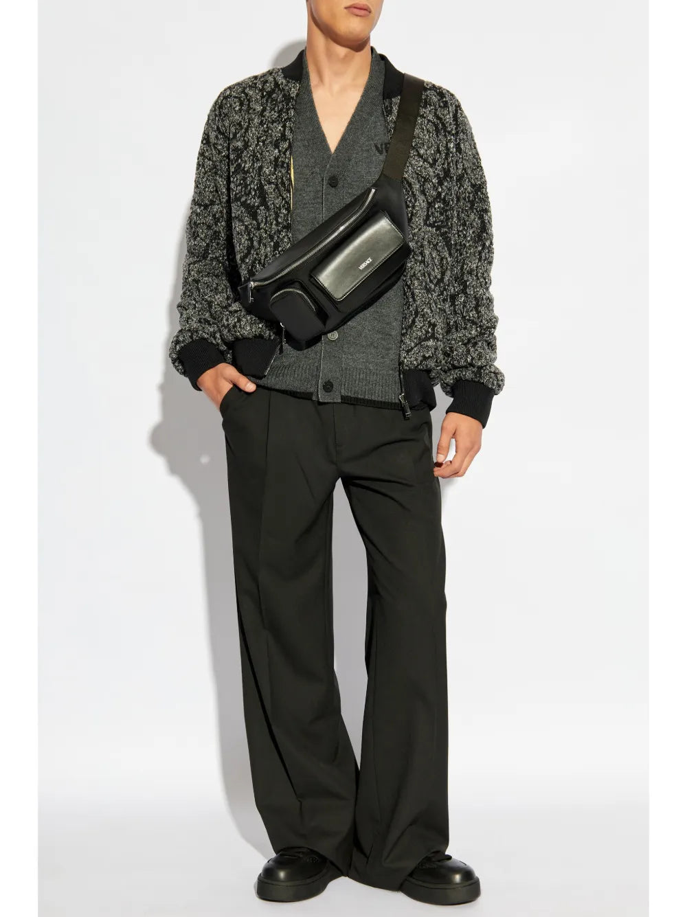 ジャケット リバーシブルバロッコボンバー Versace 黄色 Homme