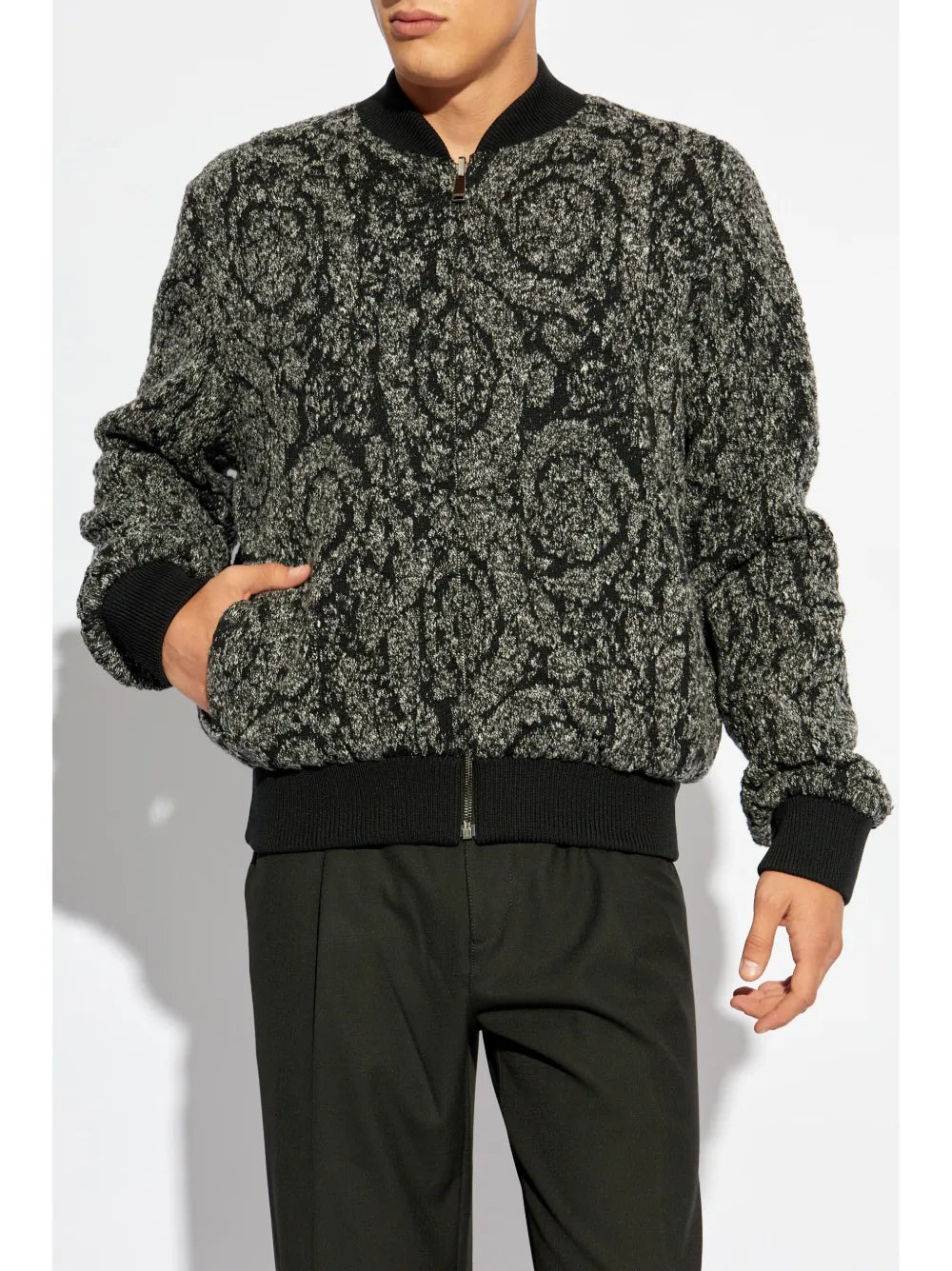 ジャケット リバーシブルバロッコボンバー Versace 黄色 Homme